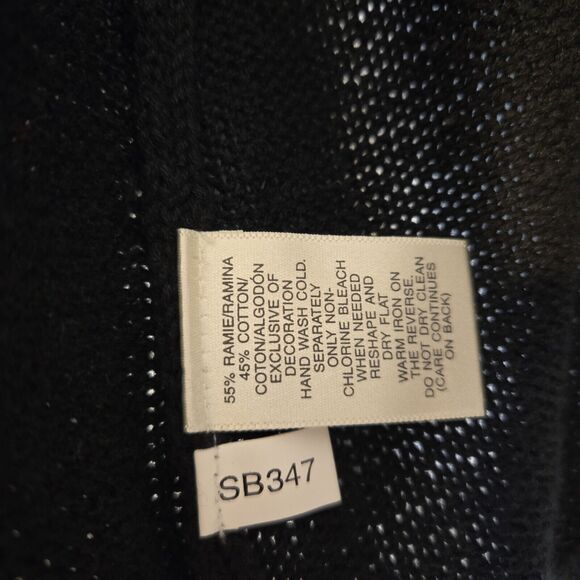 Susan Bristol Womens Cardigan Size Small Vintage Hand Embroidered Winter Snowman - Picture 14 of 15